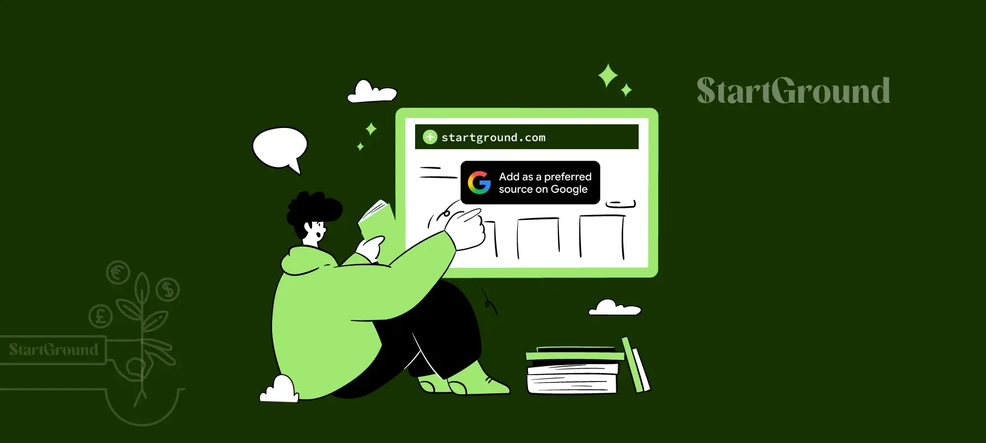 Add StartGround Preferred Source on Google
