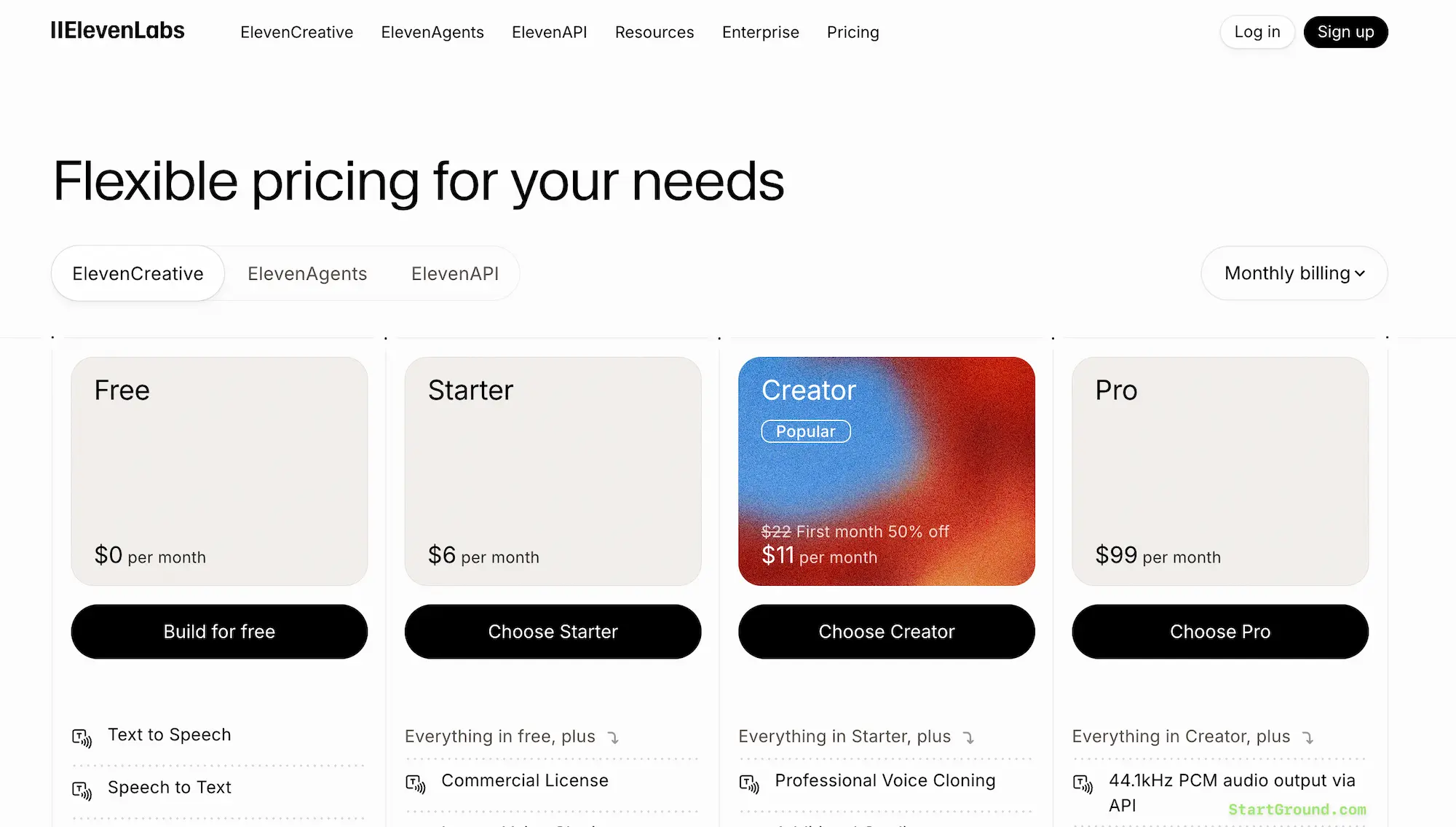 50% OFF Creator offer Applied ElevenLabs Promo Code
