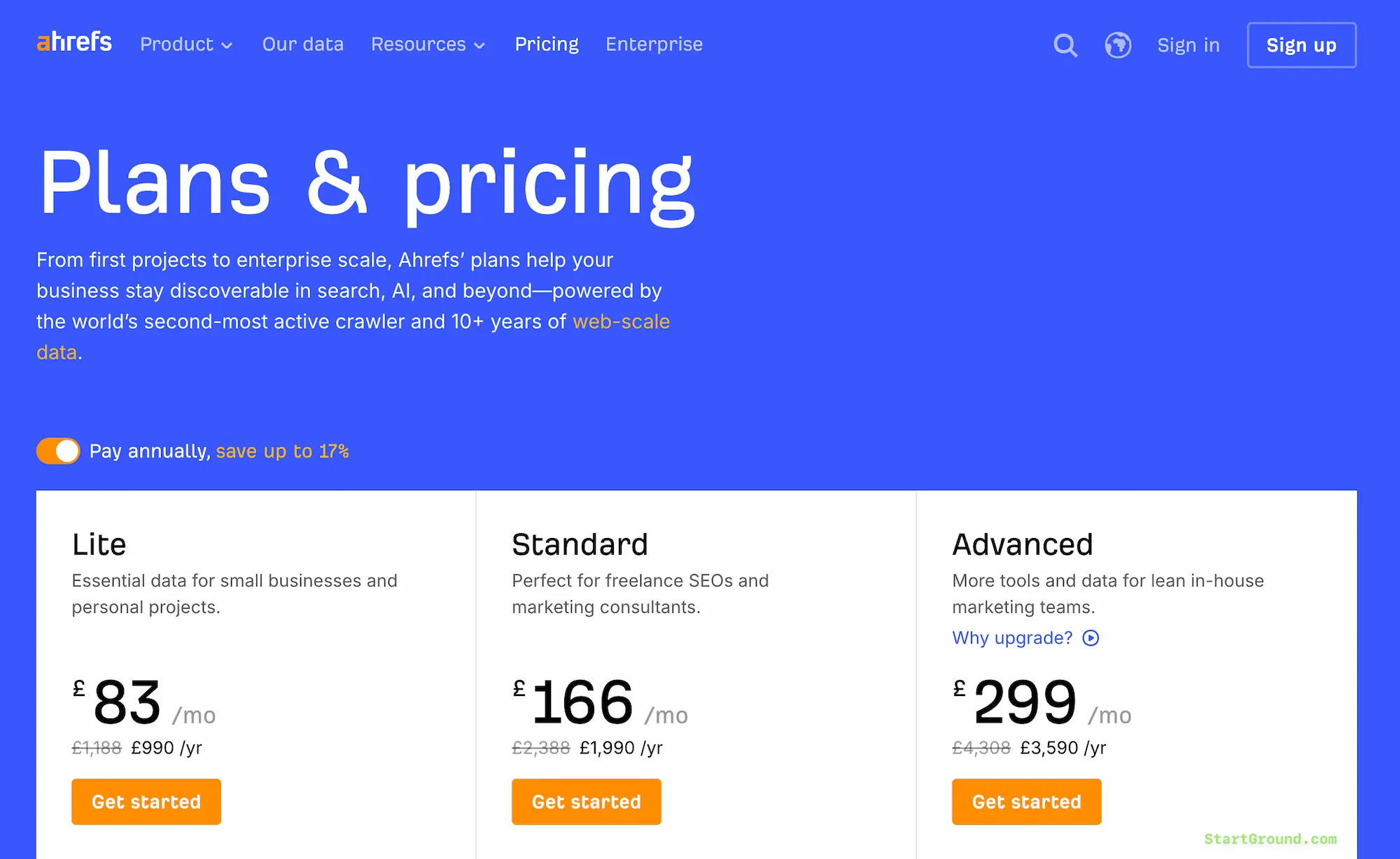 Ahrefs promo offer annual discount applied