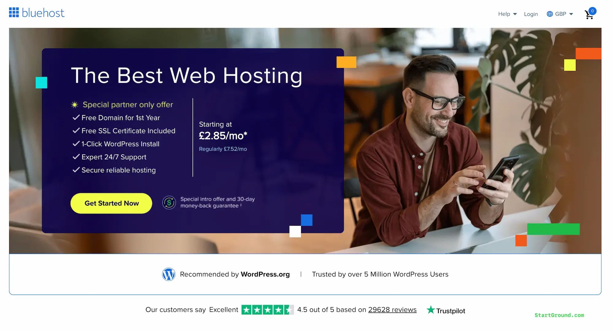 Bluehost Partner Promo Code by StartGround