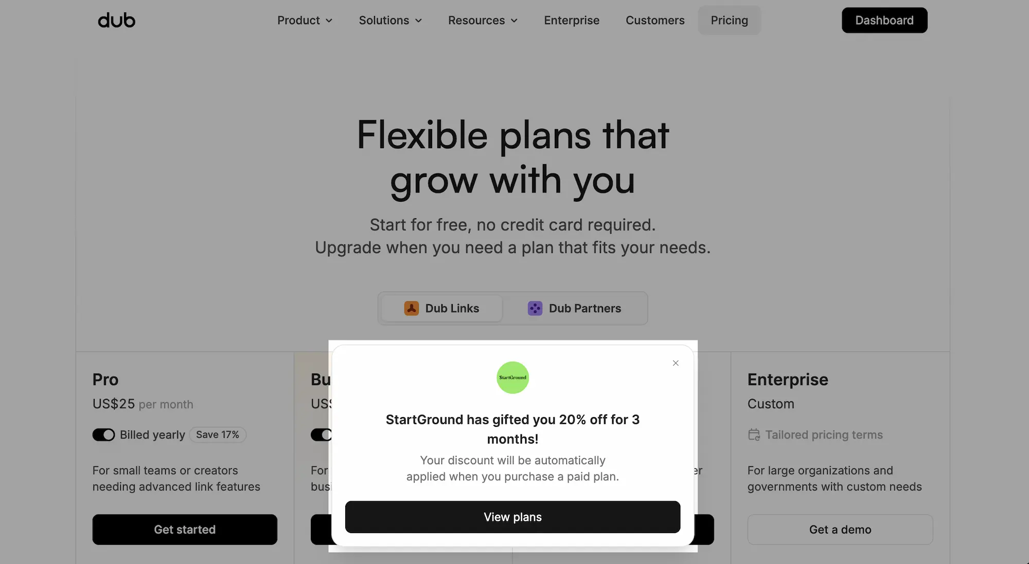 Dub Promo Code Apply StartGround Proof