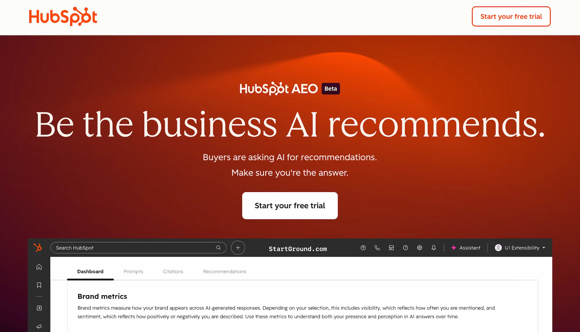 Hubspot AEO Promo Offer Landing Page