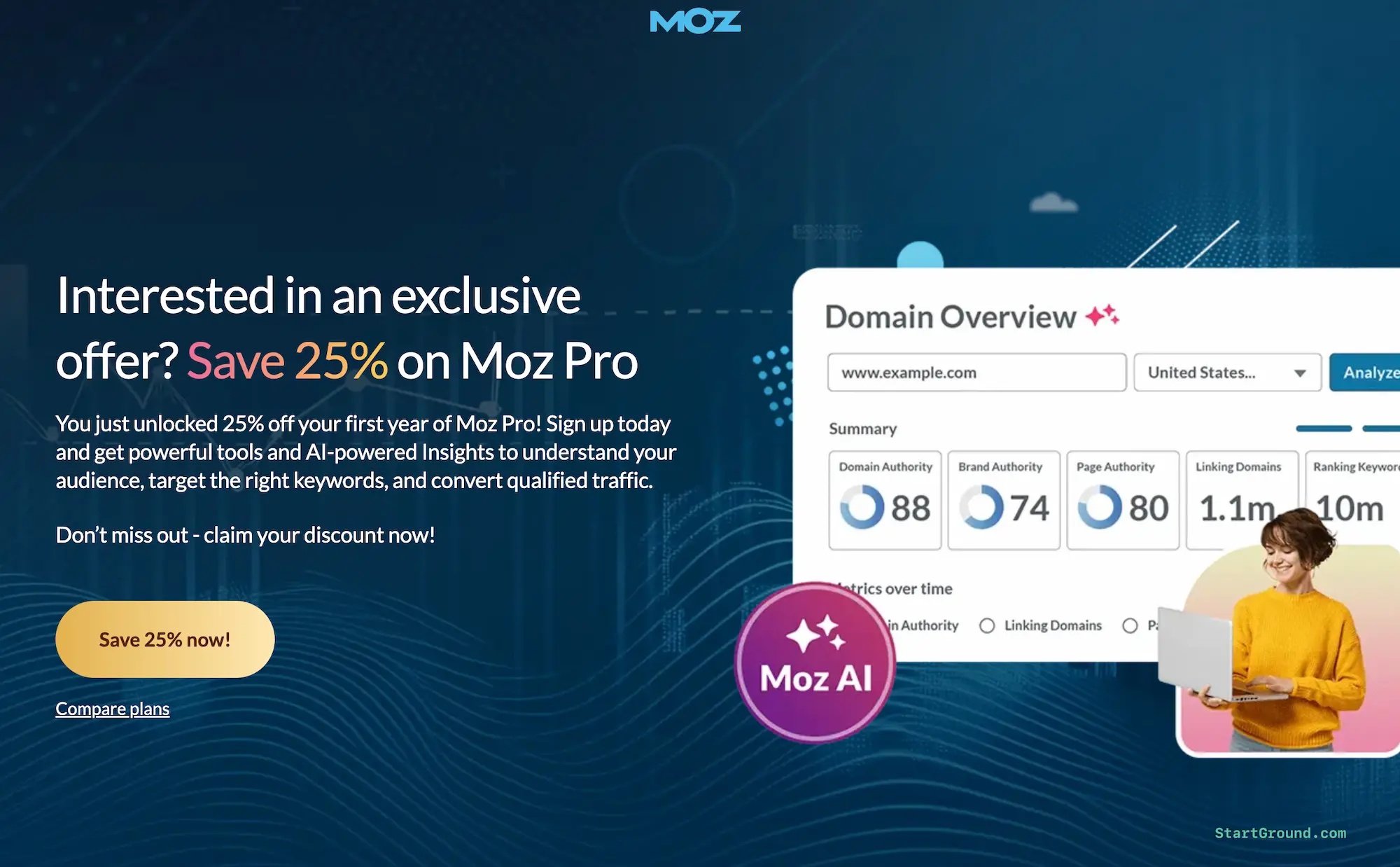 Moz deal Annual Plan offer