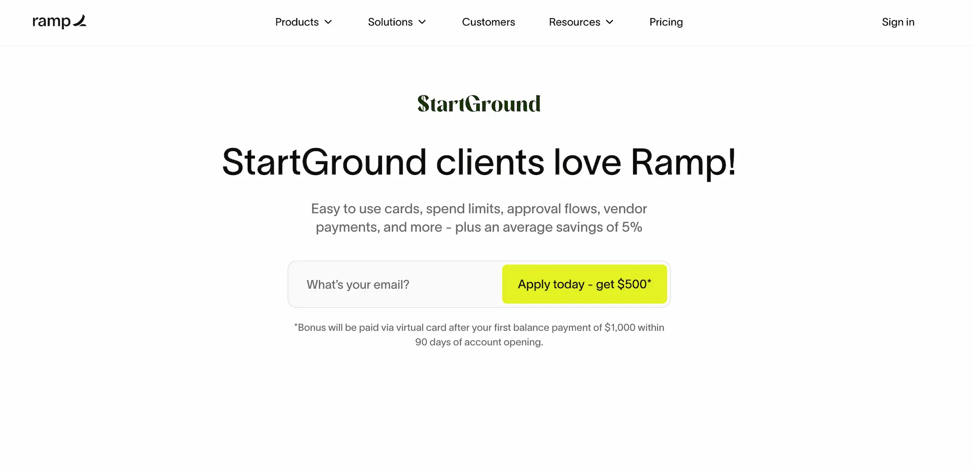 Ramp Promo Code Official Partner Page Claim