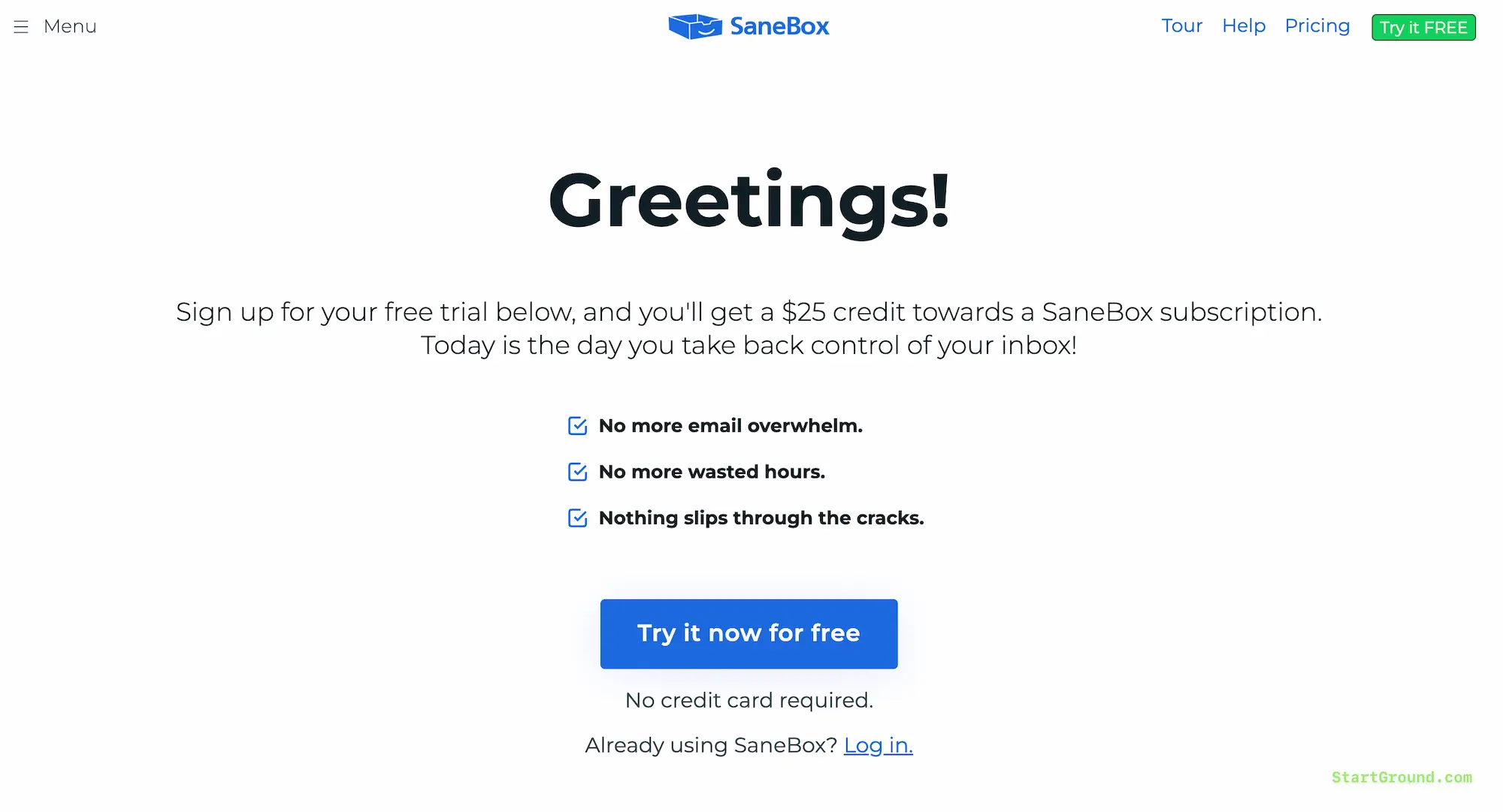 SaneBox Promo Code Landing Page Offer