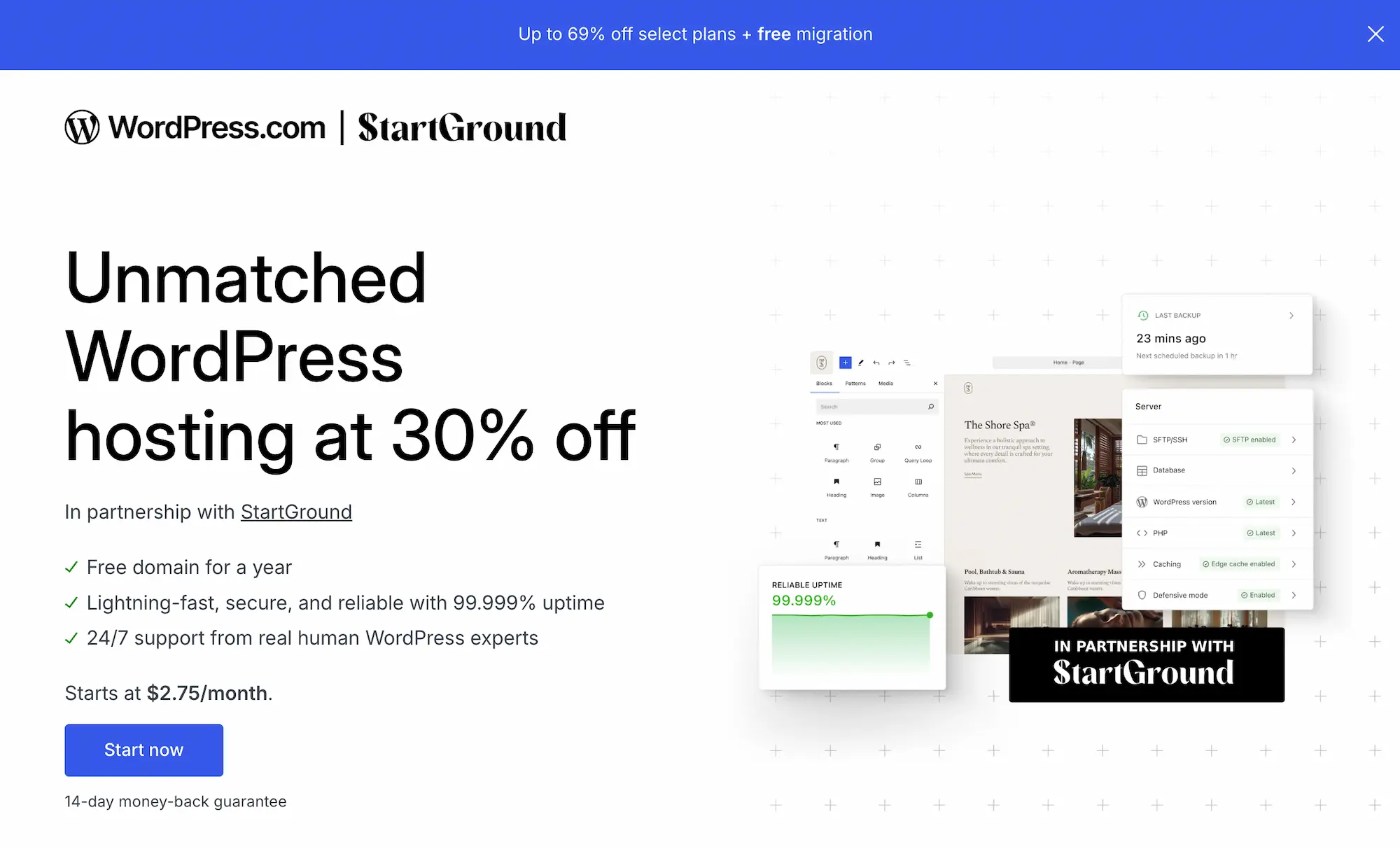 WordPress.com Promo Code Landing Page Official